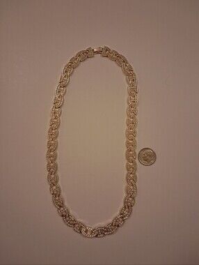 14K GOLD PLATED 18 INCH 10MM ICED OUT MARINER LINK NECKLACE. BRAND NEW. #12